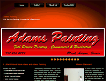 Tablet Screenshot of adamspaintinginc.com
